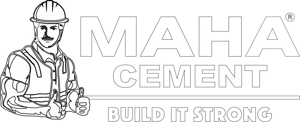 Maha Cement White Logo