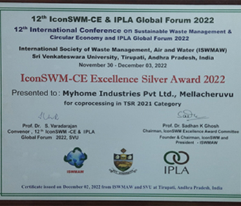 Maha Cement - Awards - IconSWM-CE Excellence Silver Award 2022 from International Society of Waste Management, Air and Water in December 2022.